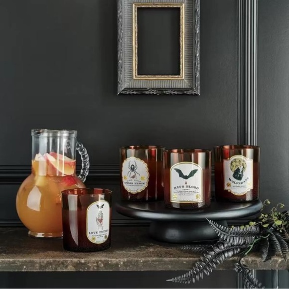 Threshold Halloween Potion Tumblers Set of 4 Burgundy Glasses 13.87oz GothicNEW - Picture 2 of 6